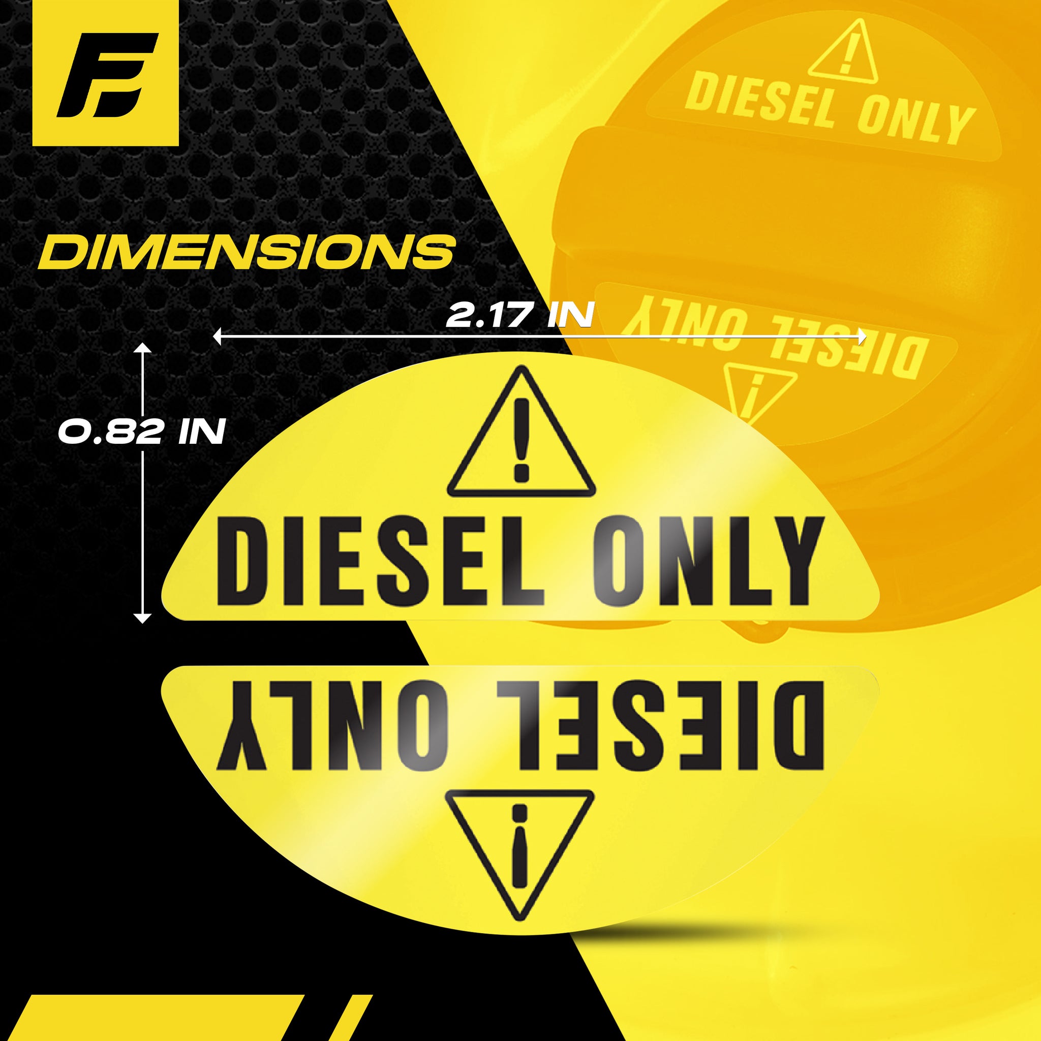 Diesel Only Sticker for Fuel Cap  Easy Fuel Identification Labels