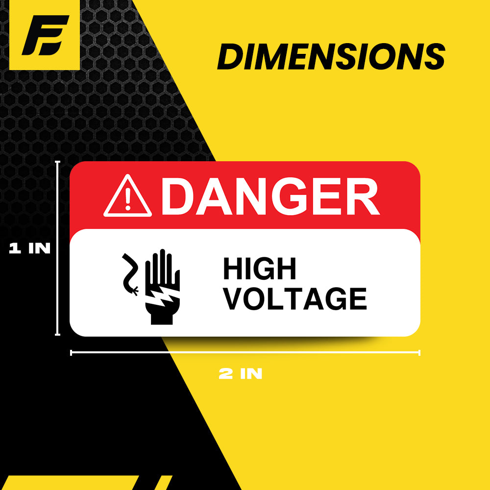 High Voltage Sticker (small) - 2"x1" - 4 Pack