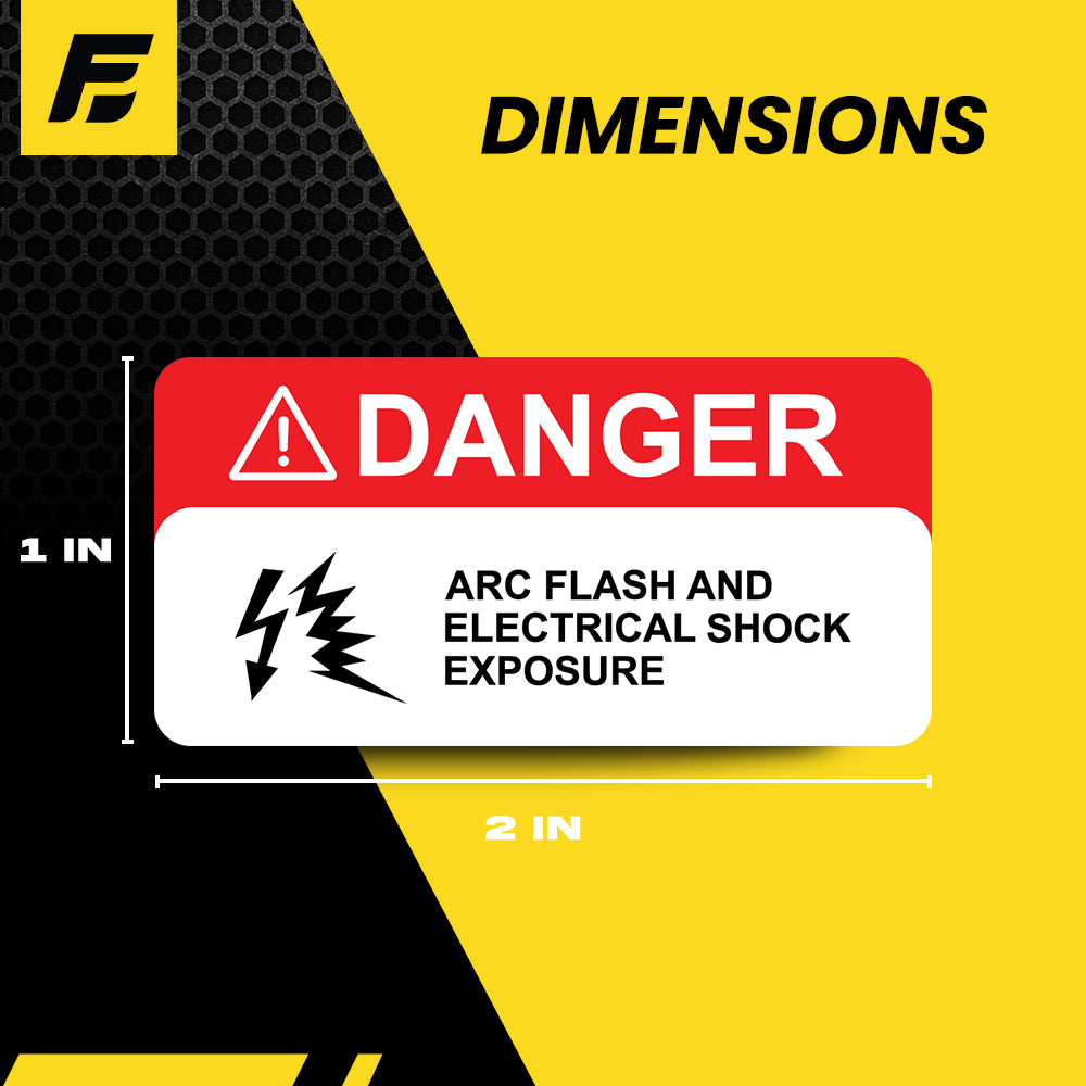 Arc Flash Stickers (small) - 2"x1" - 4 Pack