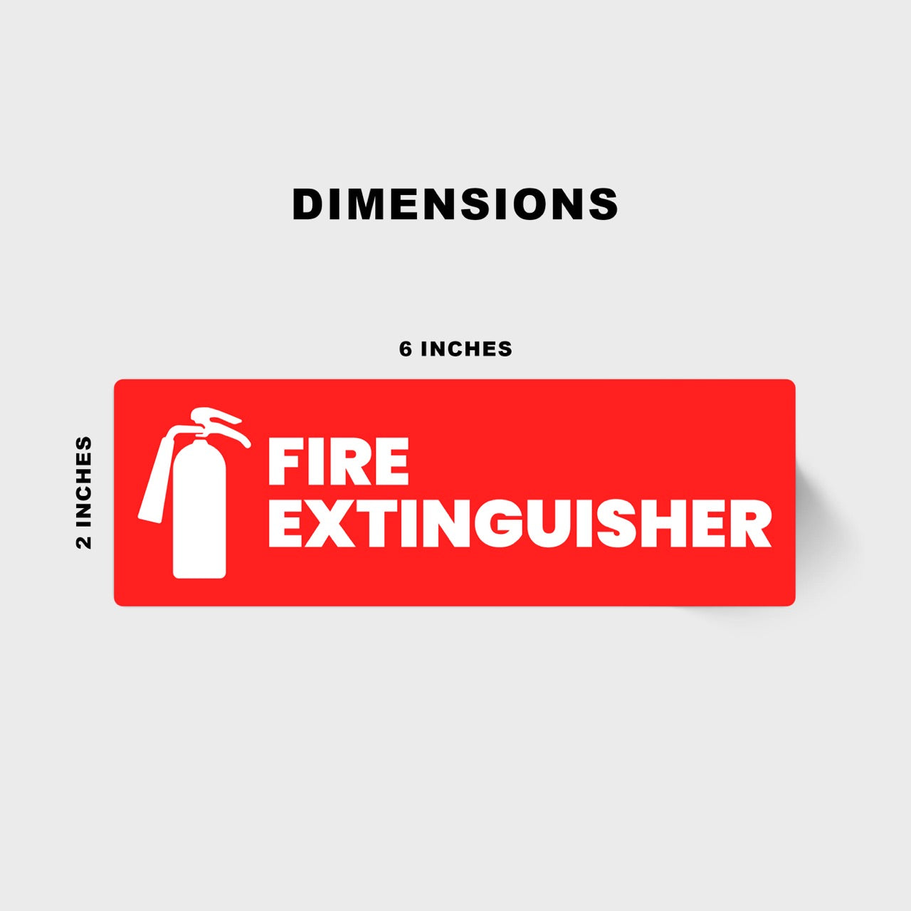 Fire Extinguisher Sticker Set for Business - Office, Commercial, Landlord | 2"x6" | 4 Pack