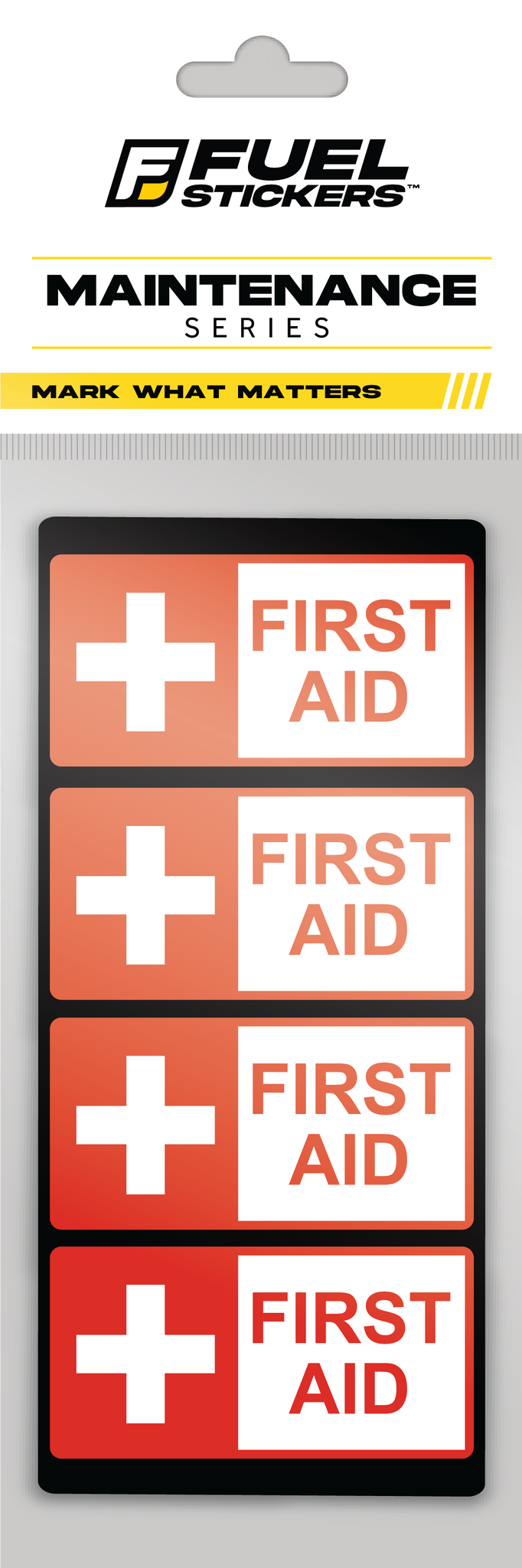 First Aid Sticker (small) - 2"x1" - 4 Pack