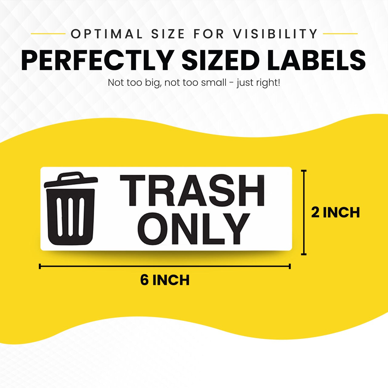 Trash Sticker - Trash Bin Labels | 2"x6" | 4 Pack