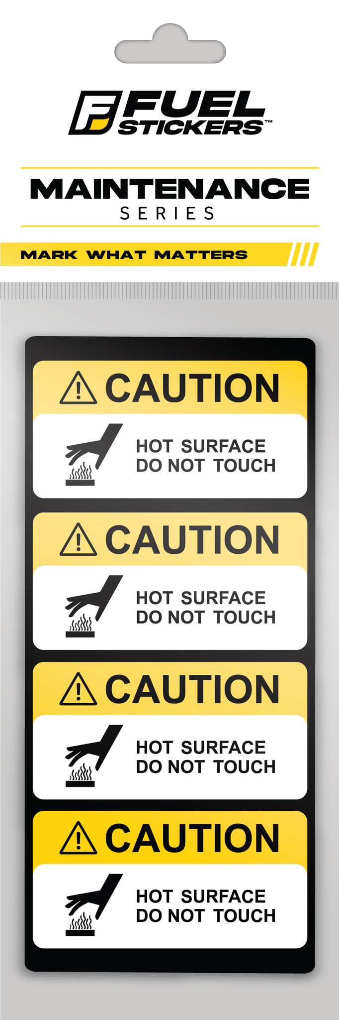 Hot Surface Sticker (small) - 2"x1" - 4 Pack