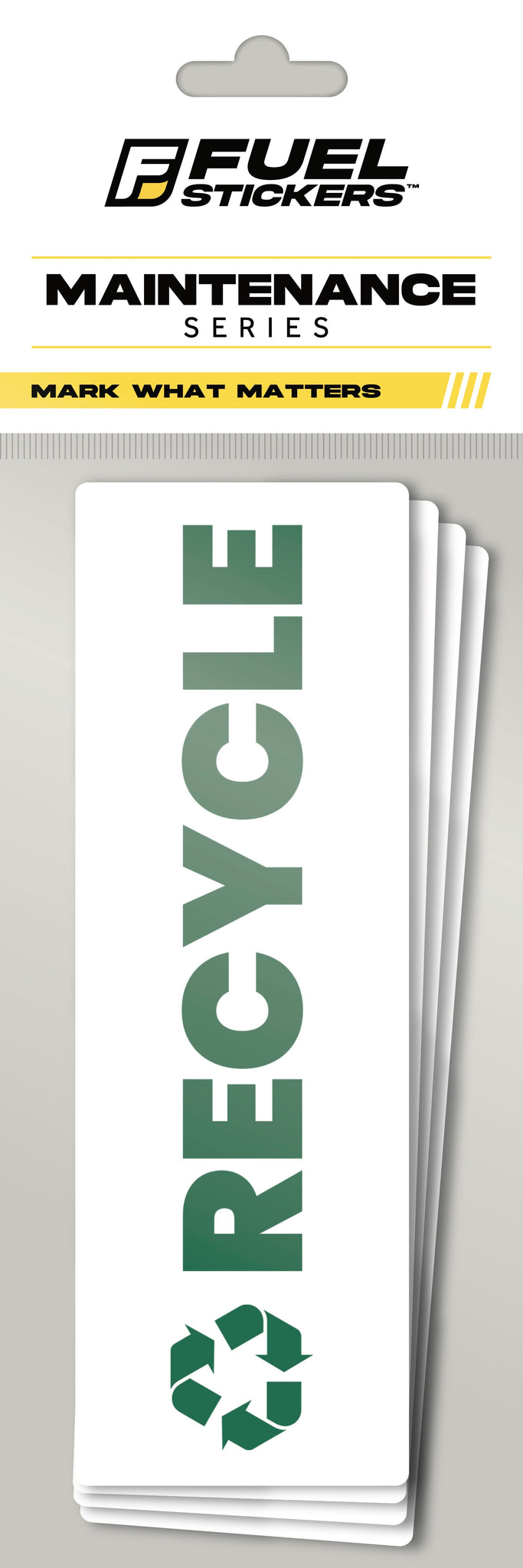 Recycle Sticker -  Trash Bin Labels | 2"x6" | 4 Pack